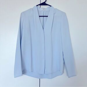 Babaton (Aritzia) Power Blouse (Sky Blue, XS)